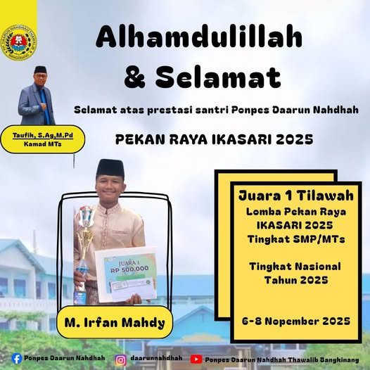 Santri PPDNTB Raih Juara 1 Tilawah di Pekan Raya IKASARI 2025 Tingkat Nasional